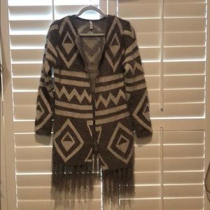 POL cozy soft cardigan with fringe
